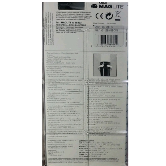 Maglite Mini Incandescent 2-Cell AA Flashlight with Holster, Blue - Picture 2 of 2